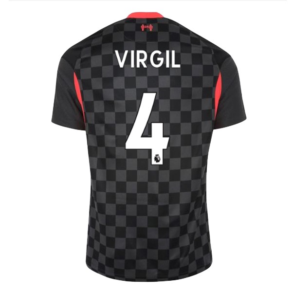Camiseta Liverpool NO.4 Virgil 3ª 2020-2021 Negro